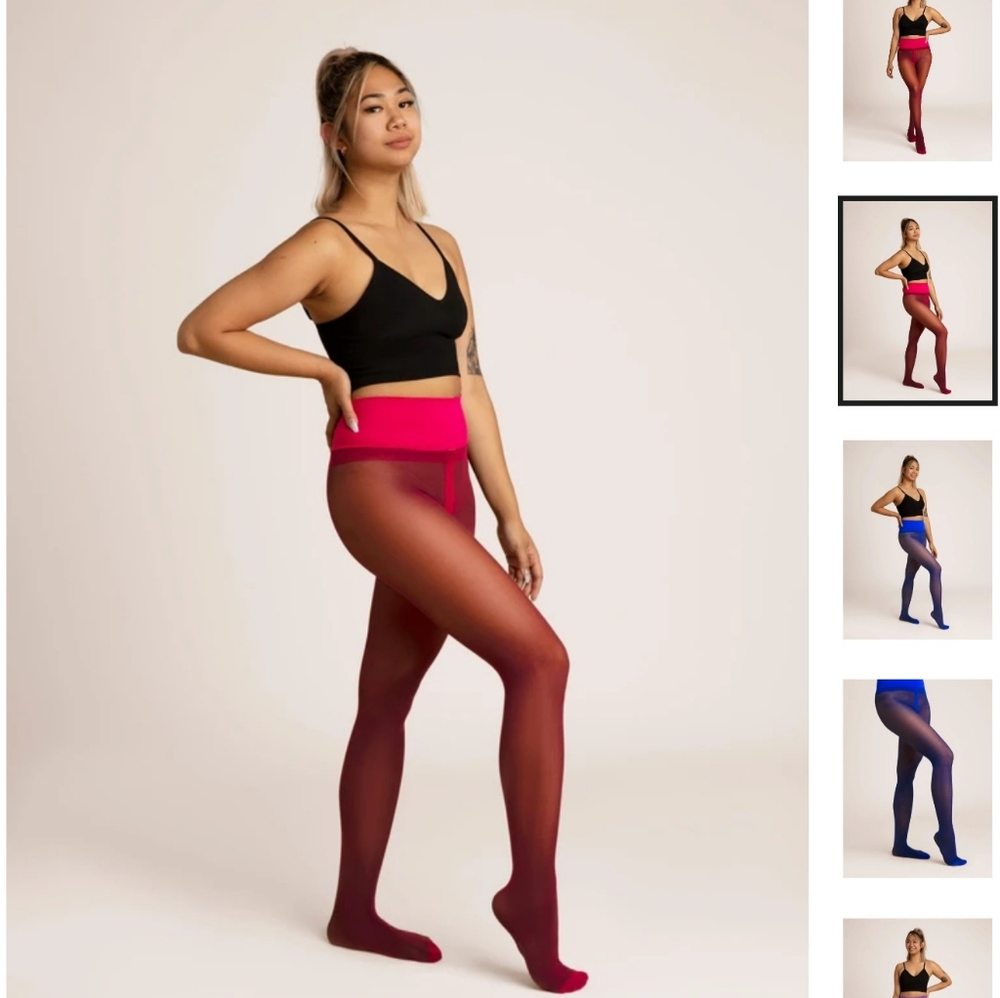 Sheertex Glow Sheer Tights, in Ruby